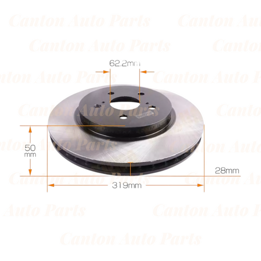 MSM Front Brake Disc Rotors for Lexus RX330 MCU38 RX350 GSU35 2003-2009
