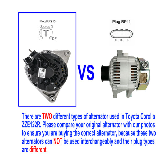 New Alternator for Toyota Corolla ZZE122R 1ZZ-FE 1.8L 2001-2007 (4 PIN BOSCH SYTLE)