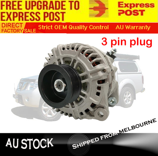 New Alternator for Nissan Navara D40 V6 VQ40DE 4.0L Petrol 2004-10 3pins EXPRESS