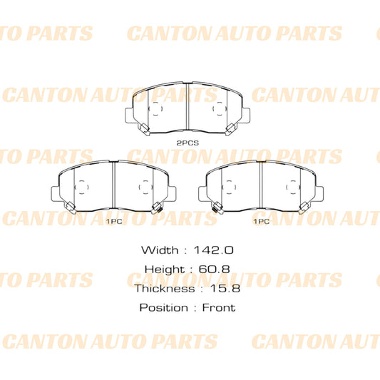 MSM High Quality Ceramic Front Brake Pad Set for Mazda CX-5 KE KF 2012-2025