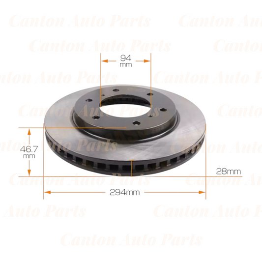 MSM Front Brake Disc Rotors for Mitsubishi Triton ML MN MQ 2007-2018