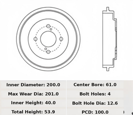MSM Rear Brake Drums Pair Set For Honda Jazz GE GF 2014-2021 High Quality
