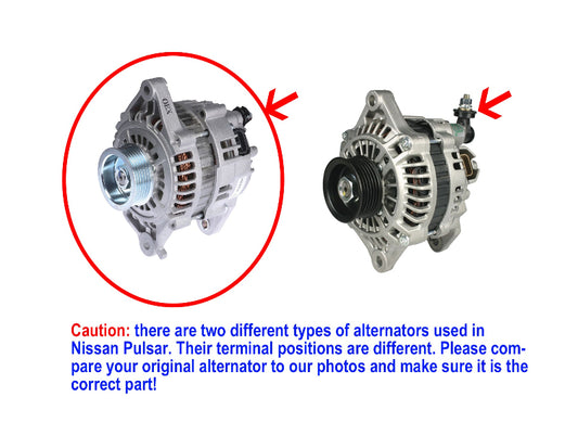 Alternator Fits Nissan Pulsar N15 N16 GA16DE QG16DE QG18DE 1.6L 1.8L 95-15 Two Different Variations