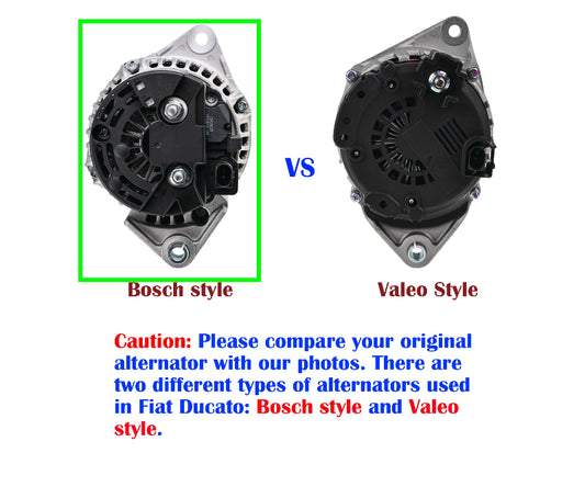 Alternator fits Fiat Ducato 2.3L 3.0LDiesel F1AE F1CE 2005-14 Bosch Style vs Valeo style