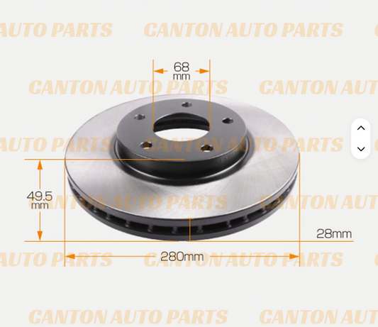 MSM High Quality Front Brake Disc Rotors for Nissan X-Trail T30 2.5L 2001-2007