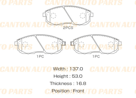 Brand New MSM Front Brake Pad Set for Nissan Maxima J31 2003-2009