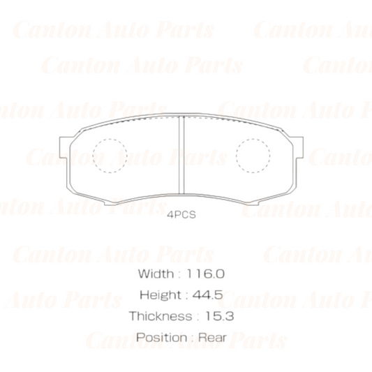 MSM High Quality Ceramic Rear Brake Pads for Mitsubishi Pajero NS NT NW NX 2006-2015
