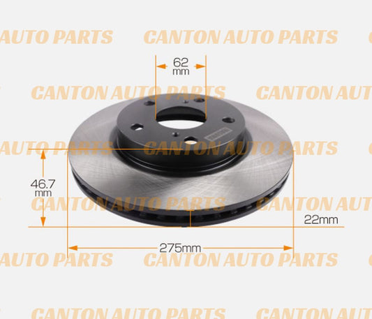 New MSM Front Brake Disc Rotors for Toyota Corolla ZRE152R ZRE182R 2007-18