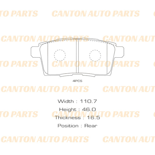MSM High Quality Ceramic Rear Brake Pad Set for Mazda CX-7 ER 2006-2011 AUTO ONLY (Copy)