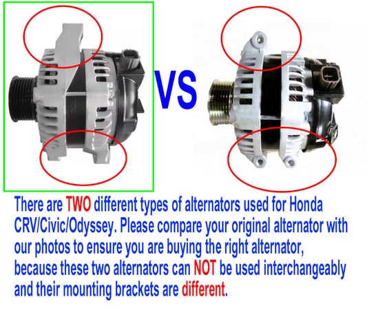 Brand New Alternator for Honda Odyssey 2.4L K24A6 I-VTEC 2004-2009 130A