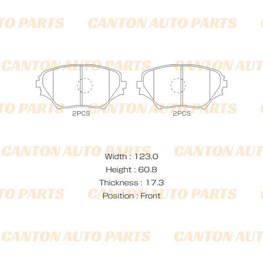 MSM High Quality Front Brake Pad Set for Toyota RAV4 ACA21R ACA22R 2000-2005