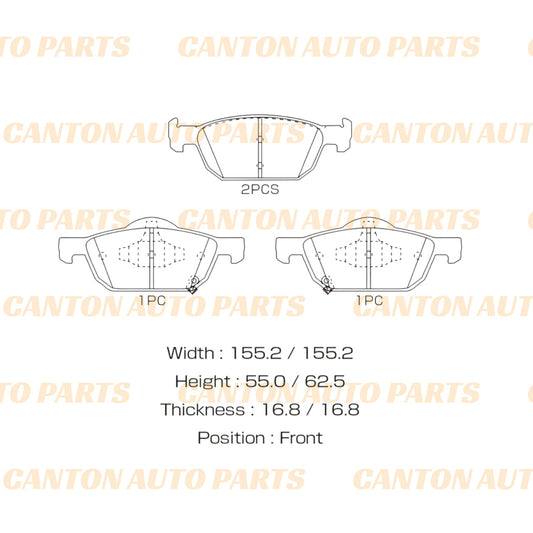 MSM High Quality Ceramic Front Brake Pad Set for Honda Civic FK2 R18Z4 2012-2016