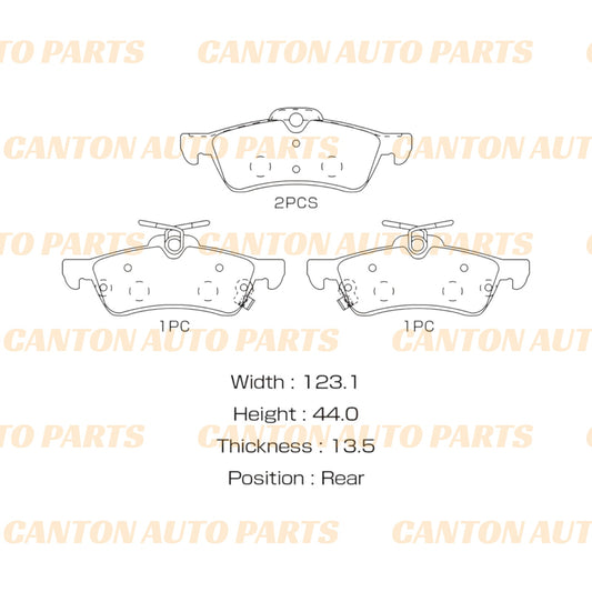 MSM High Quality Ceramic Rear Brake Pad Set for Honda Civic FK2 R18Z4 2012-2016