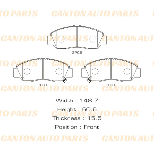 MSM High Quality Ceramic Front Brake Pad Set for Honda Civic FD1 R18A1 1.8L 2.0L 2006-2011