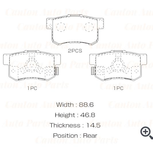 MSM High Quality Ceramic Rear Brake Pad Set for Honda CRV RM1 RM4 2.0L 2.4L 2012-2017