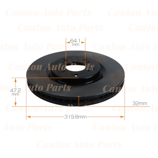 MSM Front Brake Disc Rotors for Honda Accord Euro CU 2.4L 2008-2015 High Quality