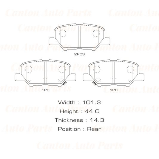 MSM High Quality Ceramic Rear Brake Pads Mitsubishi ASX XB XC XD 2013-2025