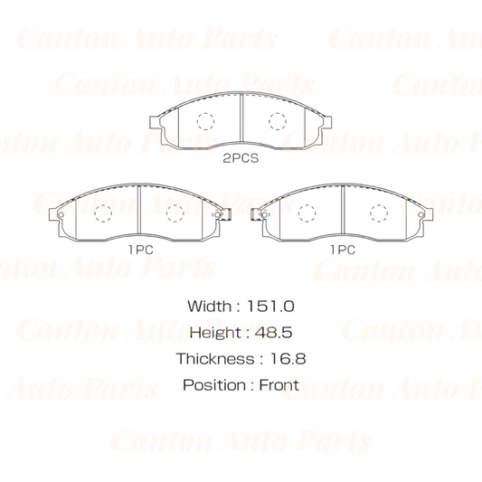 MSM High Quality Ceramic Front Brake Pads for Mitsubishi Triton MK 2.5L 2.8L 3.0L 1997-2005