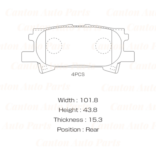 MSM High Quality Ceramic Rear Brake Pads for Lexus RX330 MCU38 RX350 GSU35 2003-2009