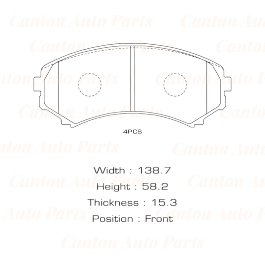 MSM High Quality Ceramic Front Brake Pads for Mitsubishi Pajero NM NP 2000-2006