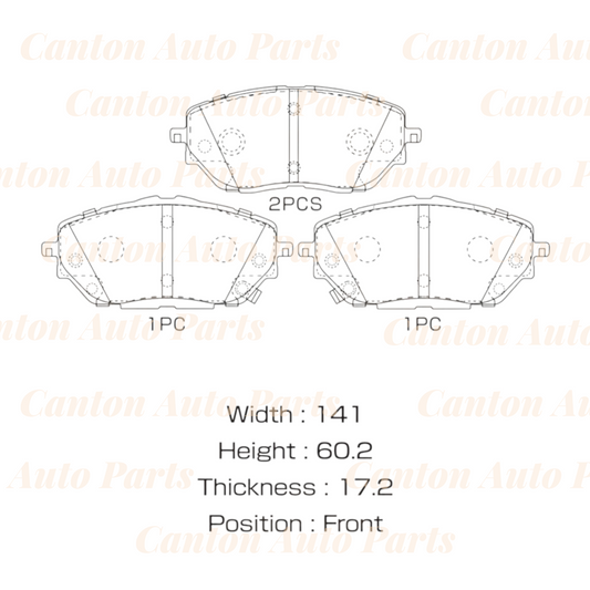 MSM Ceramic Front Brake Pads Toyota C-HR NGX10R 50R ZYX10R 2017-10/2019
