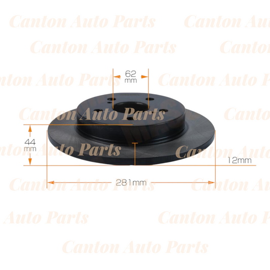 New MSM Rear Brake Disc Rotors Pair for Lexus NX200 NX300 2014-2021