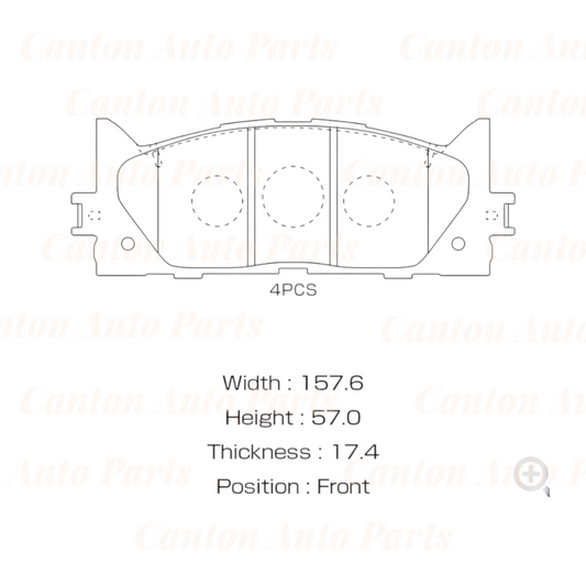 MSM Ceramic Front Brake Pads for Toyota Camry AHV40R AHV50R 2010-2017 Hybrid ONLY