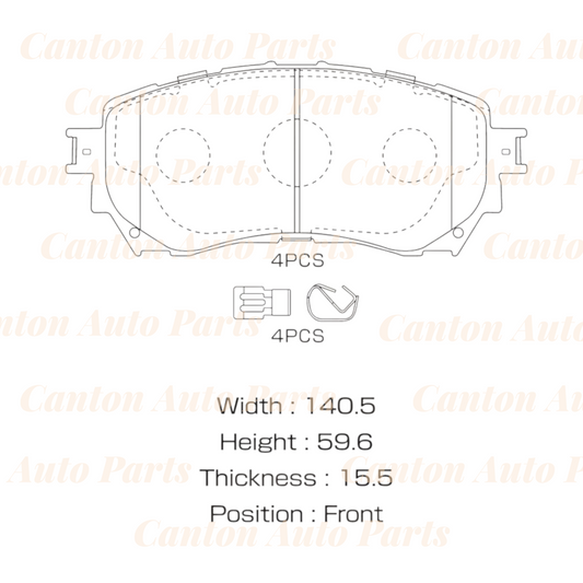 MSM High Quality Ceramic Front Brake Pad Set for Mazda 6 GJ GL 2.2L 2.5L 2012-2022