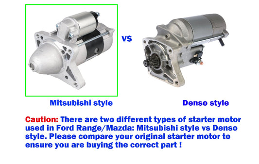 Starter Motor for Ford Ranger PJ PK WEAT 3.0L Turbo Diesel 2007-2011 Mitsubishi style vs Denso style