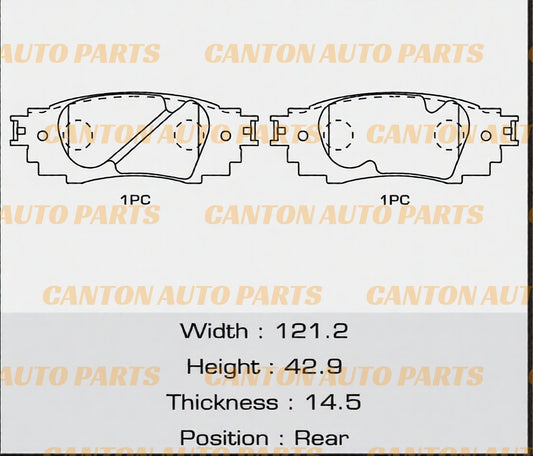 MSM Ceramic Rear Brake Pads Toyota C-HR NGX10R 50R ZYX10R 2017-2023