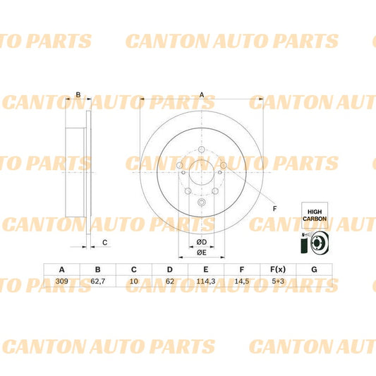 New MSM Rear Brake Disc Rotors for Toyota KLUGER GSU40 GSU45 2007-2021