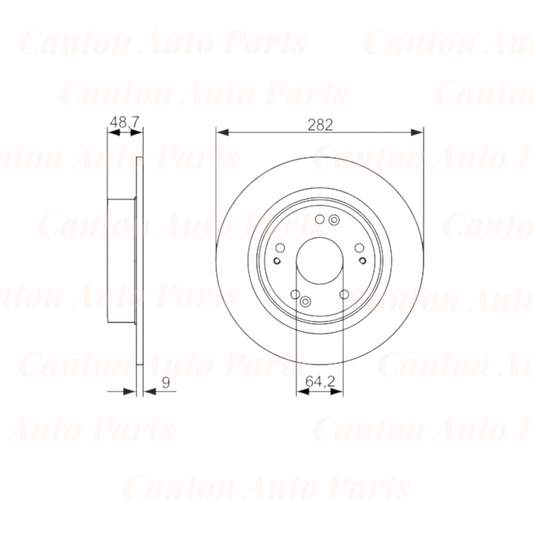 MSM Rear Brake Disc Rotors for Honda HR-V RU 1.8L 2015-2021 High Quality