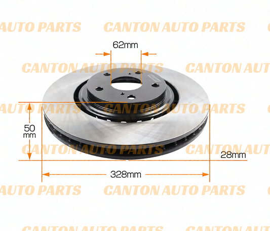 New MSM Front Brake Disc Rotors Pair for Lexus NX200 NX300 2014-2021