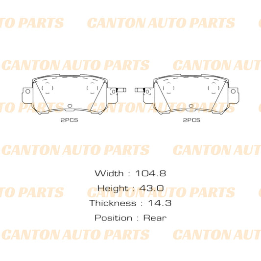 MSM High Quality Ceramic Rear Brake Pad Set for Mazda CX-3 DK 2015-2023
