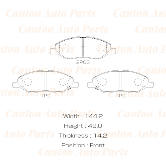 MSM Ceramic Front Brake Pads for Nissan Micra K12 1.2L 1.4L 2007-2010