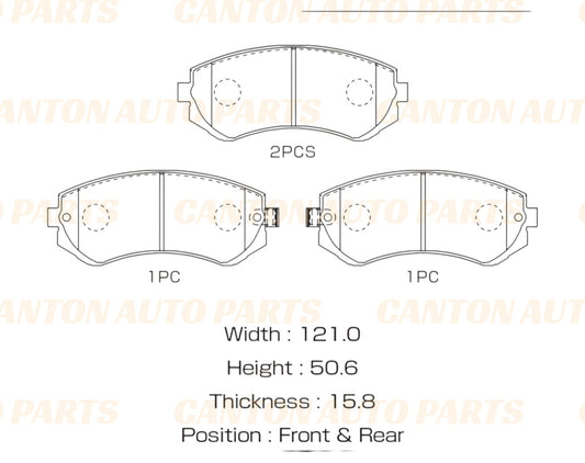 New MSM Rear Brake Pad Set for Nissan Patrol Y61 GU 2.8L 3.0L 4.2L 4.5L 1997-2016