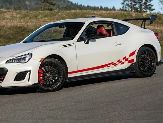 Toyota 86 Subura BRZ Sport Skirt Decorative Decal Sticker (Red) 1 Pair