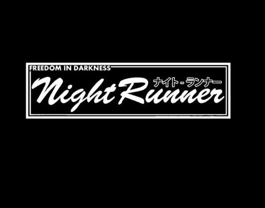 NIGHT RUNNER Drift JDM Car Decal Window Sticker GTR BRZ 86 EVO