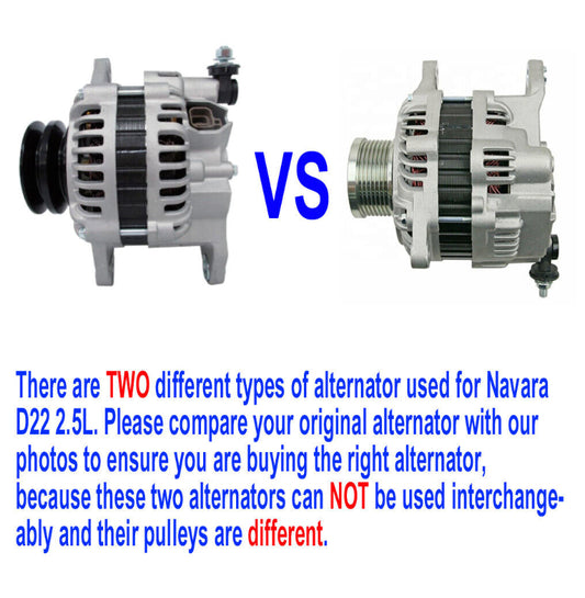 Nissan Navara D22 2.5L Diesel YD25DDTi 2007-2015 Two Types Of Alternators Comparison