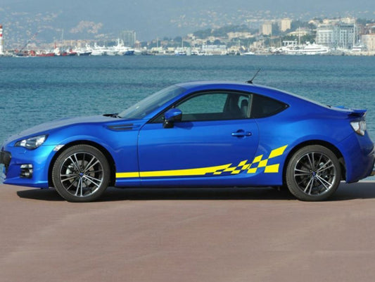 Toyota 86 Subaru BRZ Sport Skirt Decorative Decal Sticker (Yellow) 1 Pair