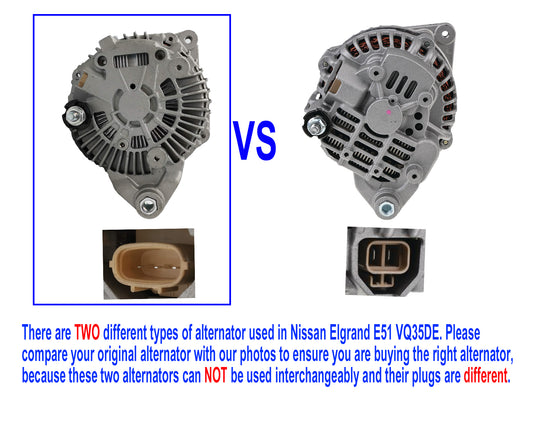 New Alternator fits Nissan Elgrand E51 VQ35DE 3.5L 2002-2013 3 PINS EXPRESS POST