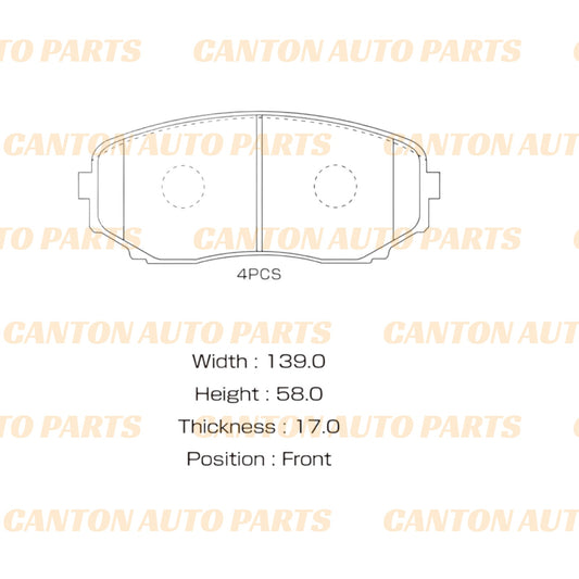MSM High Quality Ceramic Front Brake Pad Set for Mazda CX-7 ER 2006-2011 AUTO ONLY