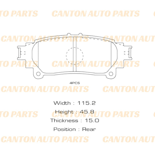 MSM High Quality Ceramic Rear Brake Pads for Lexus IS300 ASE30R IS350 GSE31R