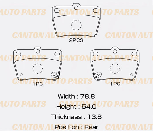 MSM High Quality Rear Brake Pad Set for Toyota RAV4 ACA21R ACA22R 2000-2005