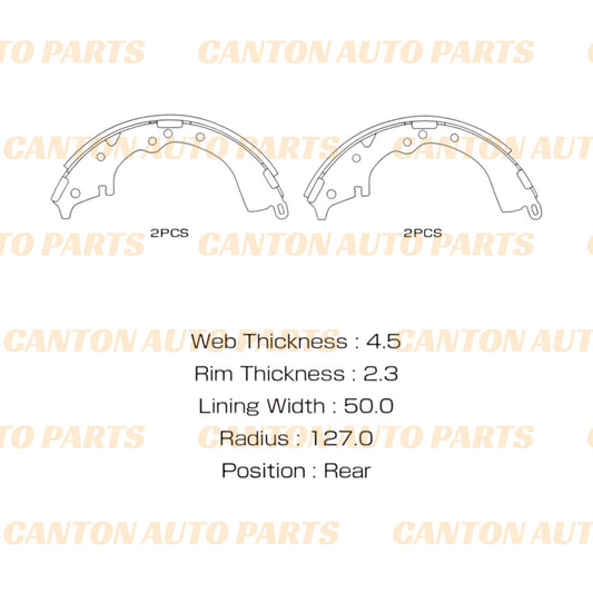 MSM High Quality Rear Brake Shoe Set for Toyota Hilux KUN16 TGN16 GGN15 2005-2015 2WD ONLY