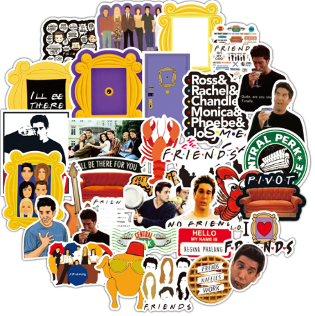 50PC Brand New Redesigned TV Show Friends Stickers Car Suitcase Luggage