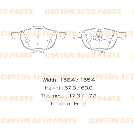 MSM High Quality Ceramic Front Brake Pad Set for Mazda 3 BK BL 2.0L 2.3L 2.5L 2004-2014