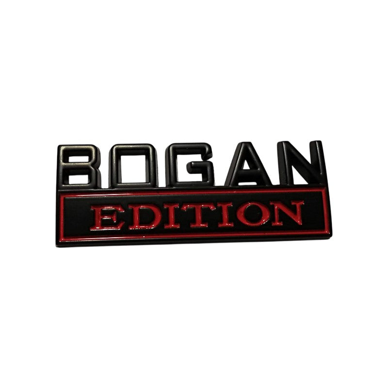 Brand New Bogan Edition Car Badge Metal Emblem Universal fit (Black & Red)