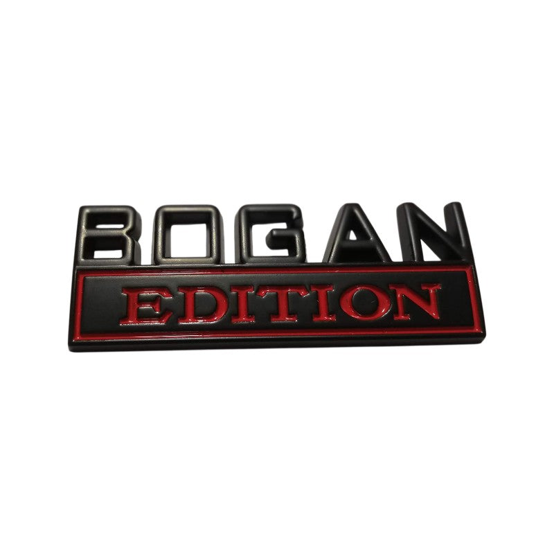 Brand New Bogan Edition Car Badge Metal Emblem Universal fit (Black & Red)