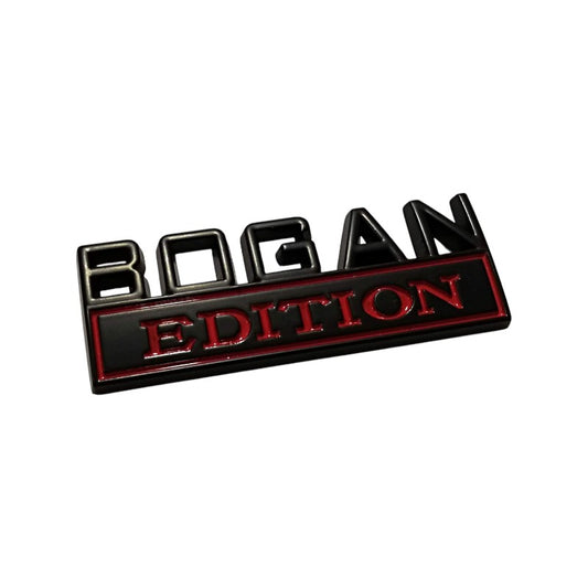 Brand New Bogan Edition Car Badge Metal Emblem Universal fit (Black & Red)